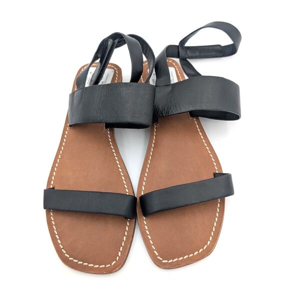 Franco Sarto Tanara Strappy Heeled Sandal Women's Leather Black Size US8 EU39 - Picture 4 of 8